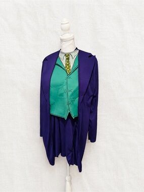 The Joker Adult Halloween Costume Purple Suit Jacket Vest Tie DC Comics
